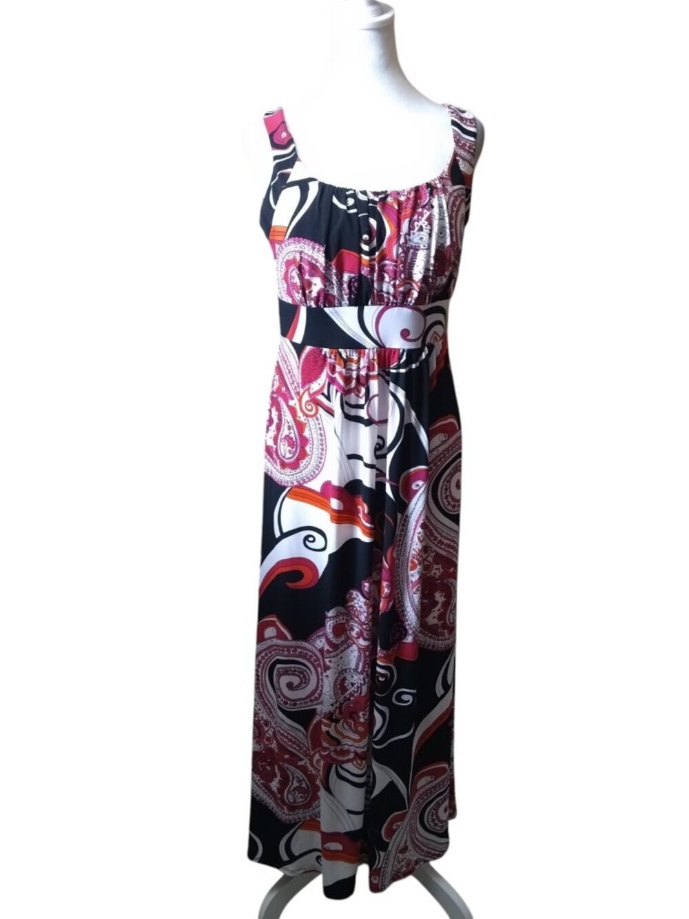 STUDIO 1940 Empire Waist Paisley Boho Maxi Dress Size Small Colorful Fairy Y2K